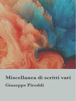 cover image of Miscellanea di scritti vari